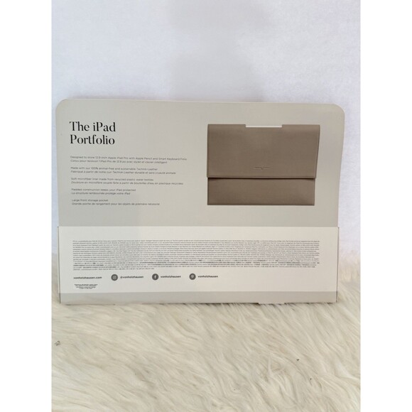 Von Holzhausen The iPad Portfolio Leather Reinvented Case 12.9 Inches Stone - Picture 14 of 16